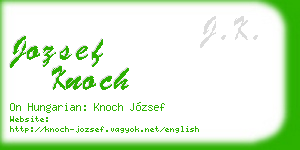 jozsef knoch business card